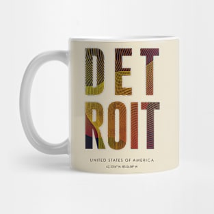 Detroit City typography Mug